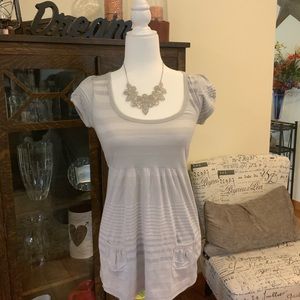 Grey tunic length T Shirt